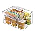 mDesign Baby Food Storage Organizer Bin for Pouches, Formula, Jars, Spoons - Set of 2, 8