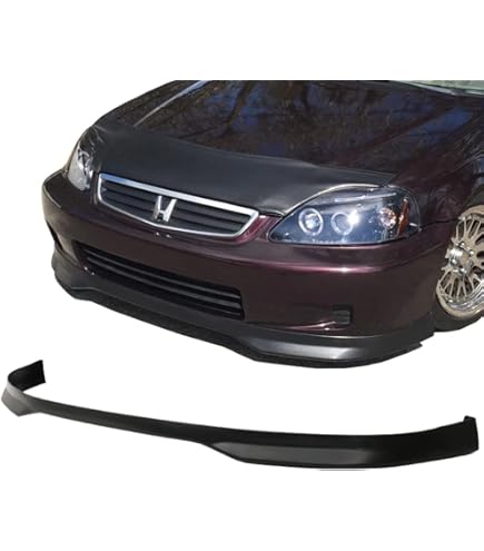 c wes front lip honda 99 JDM Bumper Spoiler For 99-00 Civic PU durable splitter enhances both the look and performance of your vehicle while providing easy bolt 99-00 HONDA CIVIC HC1 FRONT