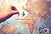 MINILUJIA Travel The World Watch Cool Unique Airplane Moving Flying World Map Watch with Blue Jeans Color Watch Band