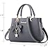 Fantastic Zone Women Handbags Fashion Handbags for Women PU Leather Shoulder Bags Messenger Tote Bags Grey