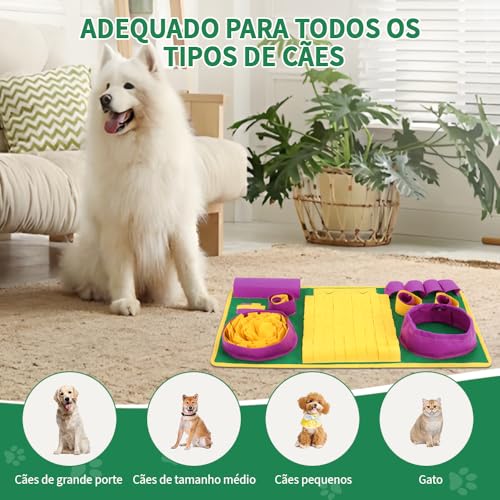 Almofadas de Farejamento para Animais de Estimação, Enriquecimento Ambiental Cães, Comedouro Lento para Cães, Brinquedo Interativo para Cães