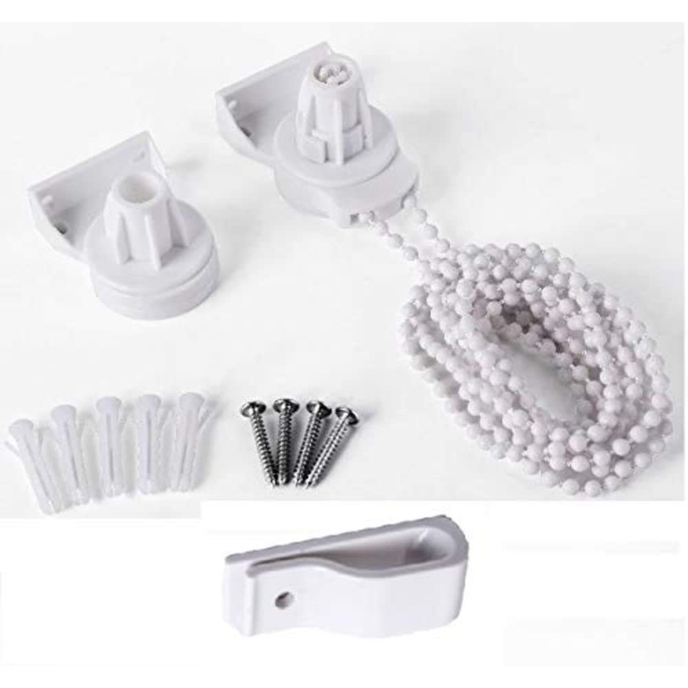 Merriway BH07030 Roller Blind Clutch Kit 25mm Diameter White with Child Safe Safety Bracket