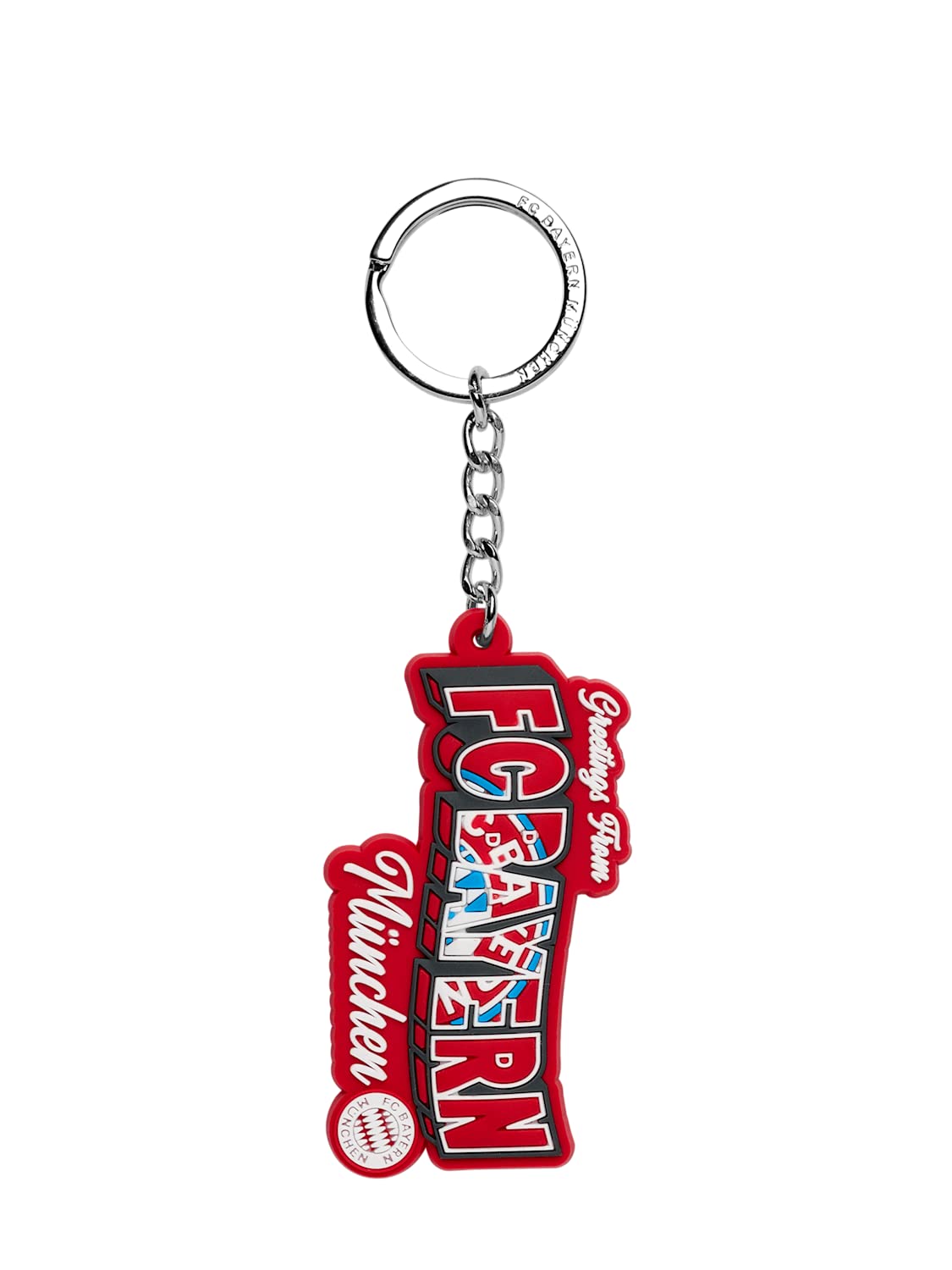 FC Bayern München Postcards Keyring, red, 10 cm
