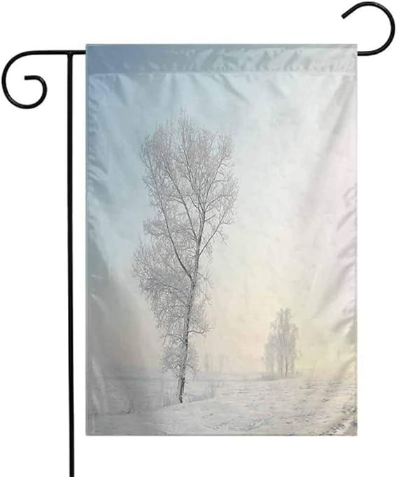 Bandera de jardín de bienvenida, decoración primitiva de jardín, árbol