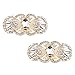 ELEGANTPARK BG 2 Pcs Shoe Clips Antique Mask Design Rhinestones Wedding Party Decoration Gold