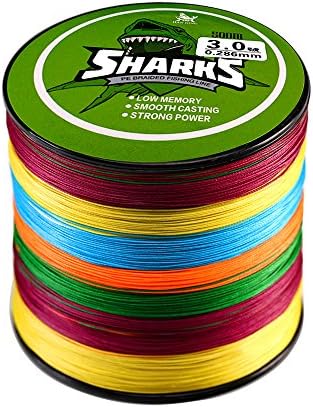 Handing Multi-color Braided Fishing Line 500m/547yd Thinner Diameter 14-80lb Fishing Tackle Zero Stretch 4 Strands Braided Fishing Line