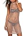 L&ZZ 2017 New Women’s Beach Tops Sexy Perspective Cover Dresses Bikini Cover-ups Net Coverups (S, Beige)
