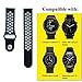20mm Quick Release Breathable Watch Band Compatible with Garmin Vivoactive 3/Samsung Gear Sport/Ticwatch 2/Ticwatch E/Samsung Gear S2 Classic Watch, One Size, Black/White