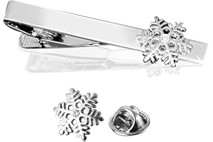 MHEIJO Tie Clips for Men, Tie Clip, Tie Bar, Tie Bars for Men, Silver Tie Tack Pins Unique, Mens Lapel Pins for Suits Shirts, Neck Tie Clasps for Women Boys Dad Father, Jewelry Accessories Gifts for Holiday