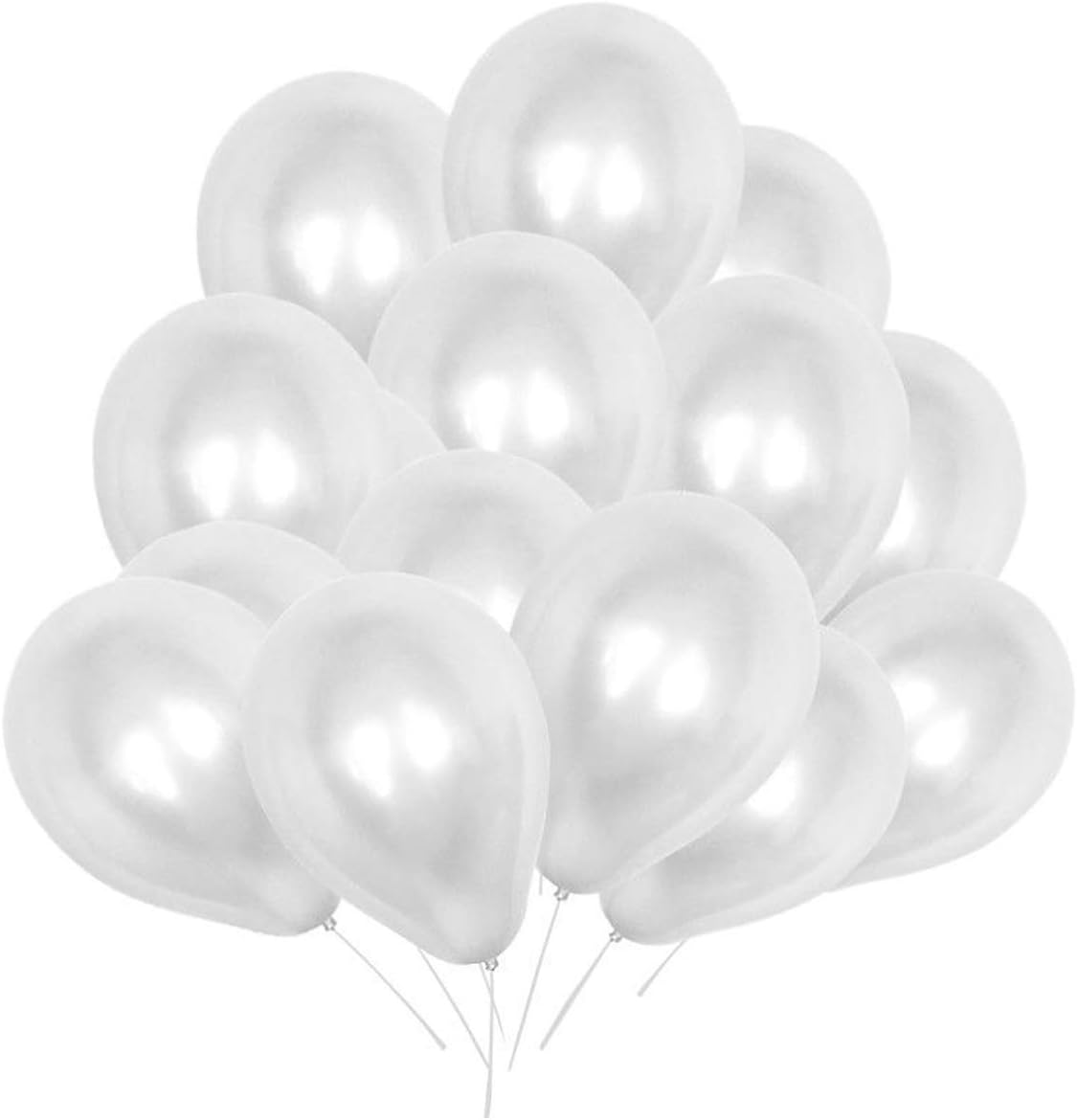White Balloons 10 Inch Latex Balloons Plain Helium Balloon for Happy Birthday Wedding Anniversary Baby Shower Christmas Festival Party Decoration