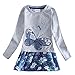Novatx Baby Girls Cotton Long Sleeves Tunic (2/3Y, Grey)
