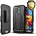 Galaxy S5 Active Case, Samsung Galaxy S5 Active Case, Starshop [Heavy Duty] Dual Layers with Kickstand and Locking Belt Clip With Premium Screen Protector Black