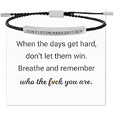Frodete Dont Let the Hard Days Win Bracelet for Women Engraved Bracelets for Women Stainless Steel Serenity Prayer Bracelet Inspirational Bracelet for Women Men Inspirational Jewelry Gifts