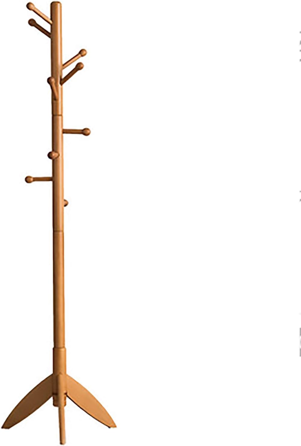 Coat Stand Easy Assembly, Solid Wood Entryway Simple Coat Rack, Coat
