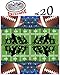 Deluxe Football Theme Party Supplies Set for 20 People, Includes 20 Large Plates, 20 Small Plates, 20 Napkins, 20 Cups & 2 Table Covers - Perfect for Gameday or Birthday (82 Pieces Total)