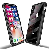 iPhone X Case, iPhone 10 Case, Apple iPhone X Premium TPU Hard PC Clear Back Wireless Charging Shock Absorbing Case for Apple iPhone X / iPhone 10 5.8 inch (2017 Release) Matte Black by DAUPIN