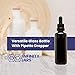 Infinity Jars 50 ML (1.7 Fl oz) Ultraviolet Black Glass Tincture Bottle & Dropper Leak‑Proof Travel Vial for Essential Oils, Serums, Micro-Doses, Herbal Extracts
