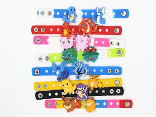 23pcs DIY Pokemon(15 Shoe Charms + 8 Bracelet) DIY & Wristband Toys Party Gifts
