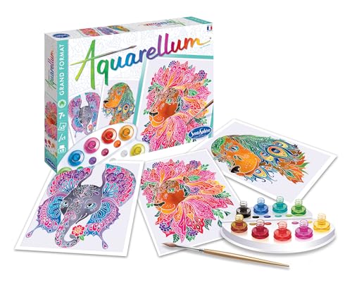 Sentosphere - AQUARELLUM - CHIMERES - Kit peinture - Peinture Aquarellable Magique - A partir de 7 ans - Fabrique en France - 6398