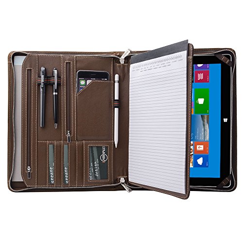 Vintage crazy-horse portfolio organizer padfolio compac…