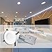 Hykolity 4 Inch led downlight recessed can light integrated baffle trim design retrofit ceiling lamp 9w [65w equivalent] 720lm 3000k warm white dimmable energy star-pack of 12