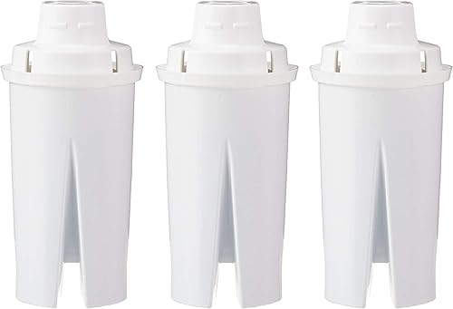 Kitchen & Dining - Amazon Basics Enhanced Replacement Water Filters for Water Pitchers, BPA-Free, WQA & NSF Certified, Compatible with Brita Water Pitchers & Drinking Water Filter Systems, 6 Month Filter Supply, 3-Pack
