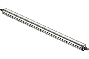 PATIKIL Conveyor Roller 3" Diameter 26" Length, 1 Pack Stainless Steel Transmission Replacement Part Galvanized End, Silver