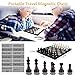3-in-1 Chess Set - Travel Chess Set Magnetic Chess & Checkers & Backgammon Folding Chess Board Game, Portable Checkers with 3 Mesh Bags, Best Chess Games Gift for Kids and Adults 12.4 Inches