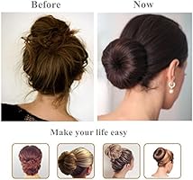 Hair Bun Maker 7 Pcs Brown Easy Making Natural Look Firmly Hold