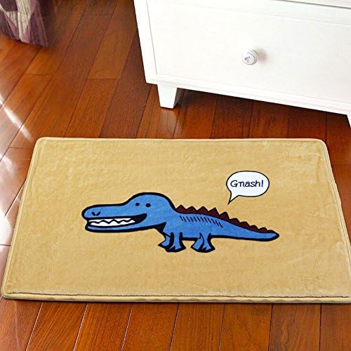 Eonice Super Soft Anti-slip Microfiber Doormat Bedroom Kitchen Shaggy Area Rug Carpet, 15"x 23"(Mini Crocodile)