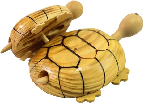 SUPVOX 2PCS Wooden Turtle Statue 
