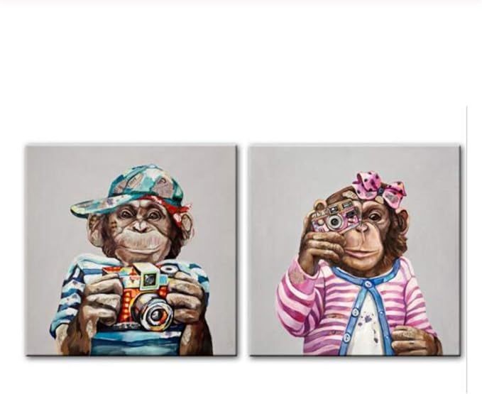 Monkey Wall Art Posters And Prints Abstract Animals Canvas Art