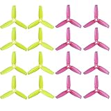 Gemfan 16pcs 3052 3-Blades Propeller 5mm Mounting Hole For 1306-1806 Motor FPV Toy Quadcopter Drone Yellow Pink