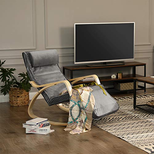 SONGMICS Relax Rocking Chair, Lounge Chair, Recliners Gliders with 5