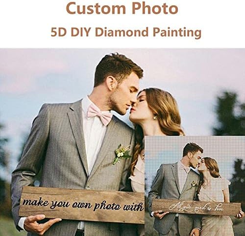 Personalized Custom Photo Diamond Painting 5D DIY Square Drill Diamond Painting, Full Drill Diamond Embroidery Kit Home Wall Decor