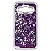 Galaxy Core Prime Case,NSSTAR Galaxy Core Prime [Liquid] [Glitter] Case,Creative Design Flowing Liquid Floating Bling Glitter Sparkle Stars Clear Hard Case for Samsung Galaxy Core Prime G360(Purple)