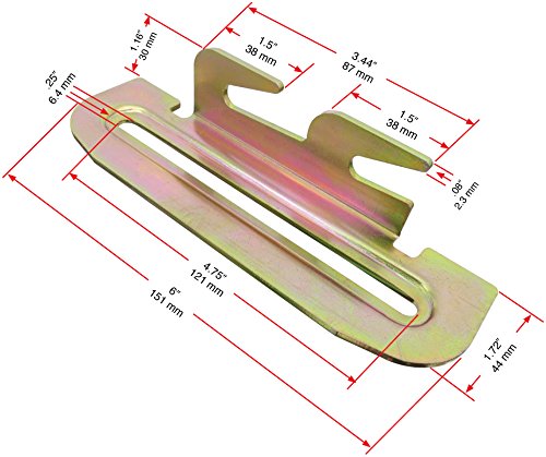 Tech Team Head and Foot Board Hook Set, Attach a Headboard and Footboard to a Metal Bed Frame, Set of 4, Hardware Included