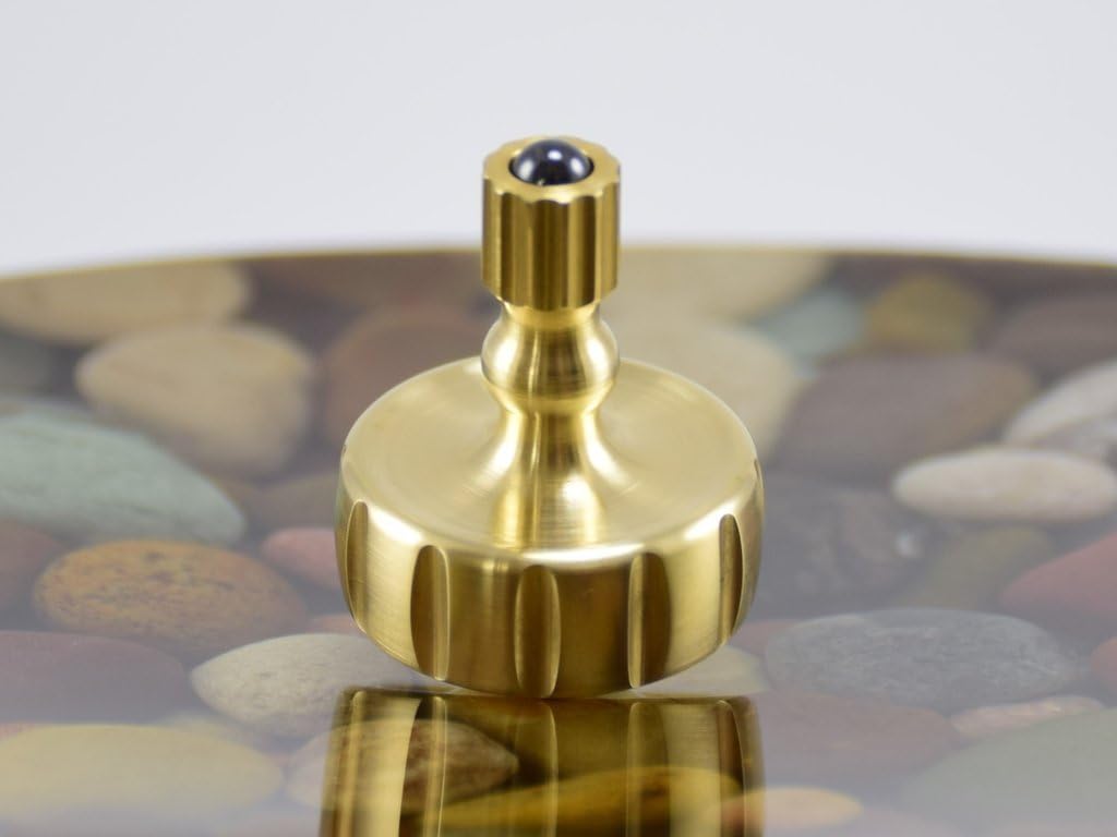 Multnomah BRASS Spinning Tops - Precision CNC Made in the USA by NW TOPS