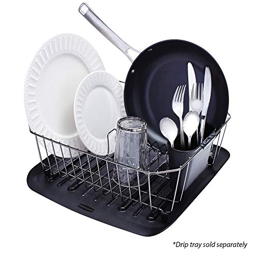 Rubbermaid 6008ARBLK Black Chrome Twin Sink Dish Drainer Pricepulse