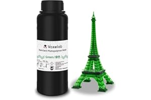 VOXELAB 3D Printer Resin, Rapid Resin LCD UV-Curing Resin 405nm Standard Photopolymer Resin for LCD 3D Printing, High Precision & Quick Curing & Excellent Fluidity - 500g (Green)