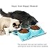 Double Dog Cat bowls Premium Stainless Steel Pet Bowls With No-Spill Resin Station Pet Food Water Feeder