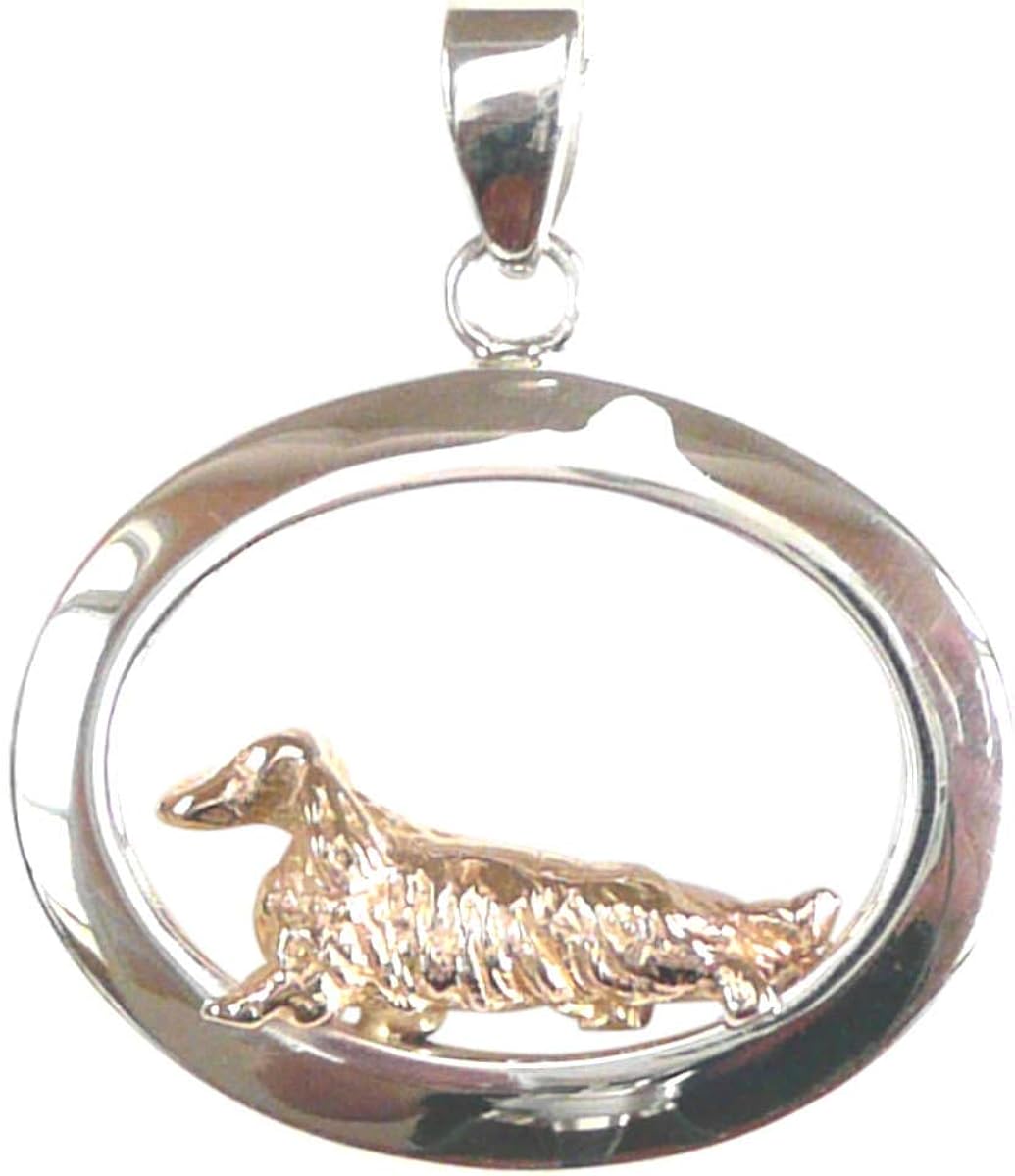 Amazon Com Hunting Horn Jewelry 14k Yellow Gold Dachshund Long