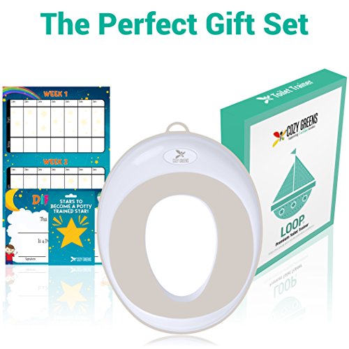 Potty Training Seat for Boys and Girls | Toddler Potty Ring | Fits Round and Oval Toilets | Free Folding Toilet Training Chart, Kids Toilet Training Essentials eBook | Gift Box ... - Thumbnail 2