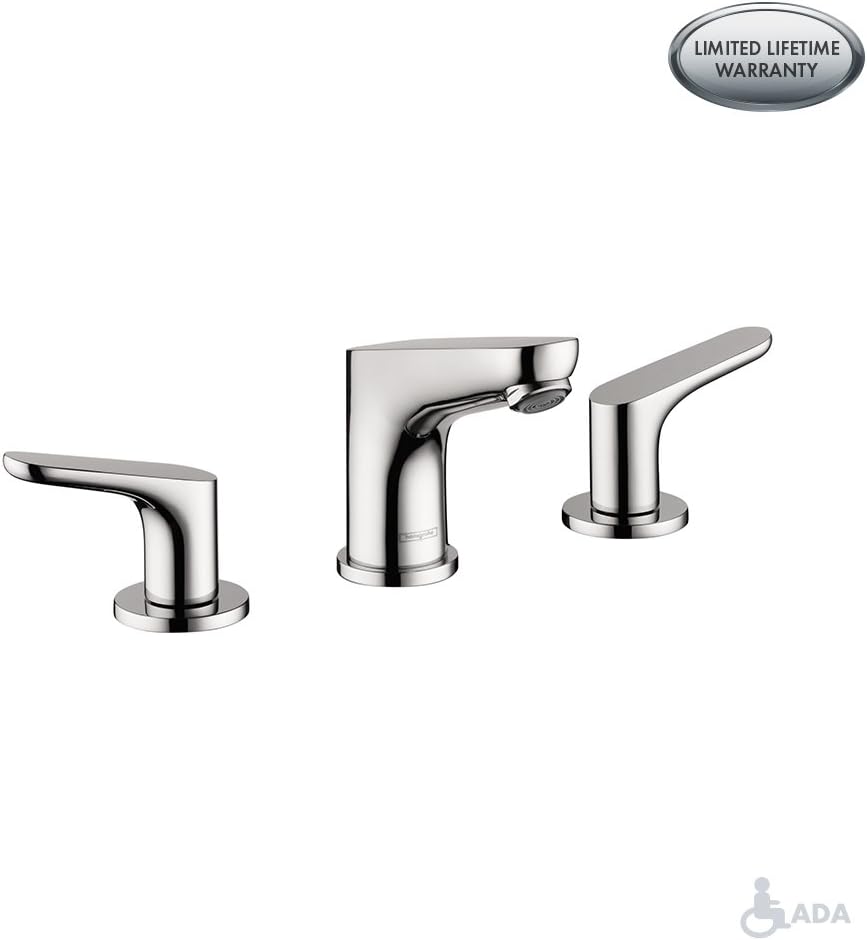 hansgrohe Focus Modern Widespread Easy Clean 2-Handle 3 5-inch Tall Bathroom Sink Faucet in Chrome, 04369000 - Bathtub Faucets - 