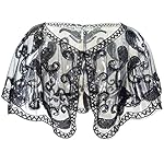 ZAKIA Women's Women's Vintage 1920s Shawl Beaded Sequin Bolero Flapper Evening Cape ZAKIA Women's Women's Vintage 1920s Shawl Beaded Sequin Bolero Flapper Evening Cape