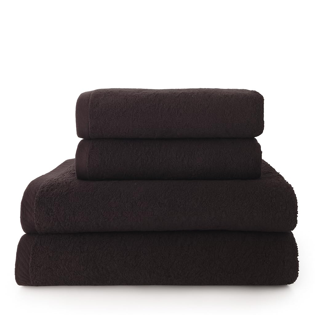 Top Towels - Set of 2 Hand Towels and 2 Bath or Shower Towels - Towel Set -100% Cotton - 400 g/m2
