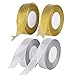 Feyarl 1-inch Wide Premium Glitter Ribbon Metallic Sparkle Ribbons Christmas Crafts Wrap Card Making Floral Projects (Gold&Silver)