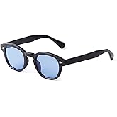 ADE WU Retro Round Sunglasses for Women Men Vintage Small Circle Frame Tinted Sun Glasses Unisex Stylish 46mm