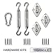 Windscreen4less Sun Shade Sail Hardware Kit - 6 Inches - Super Heavy Duty - for Triangle Sun Shade Sail