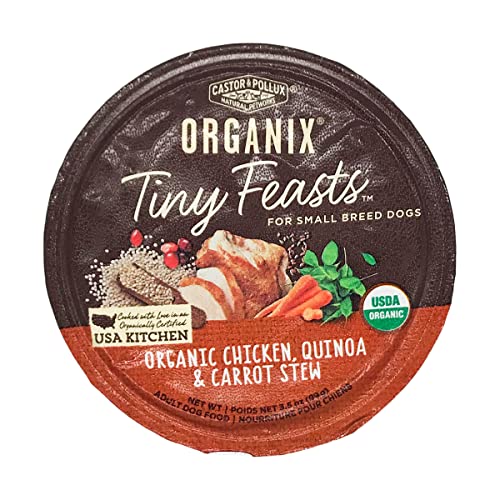CASTOR & POLLUX, STEW ORGANIX CHICKEN QUINOA CARROT TINY FEAST ORGANIC, 3.5 OUNCE